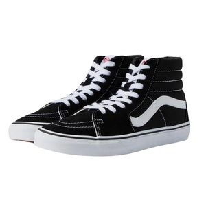 Vans Size 5.5 Black & White Unisex Suede Sneakers & Athletic Shoes SK8-Hi Hi-Top